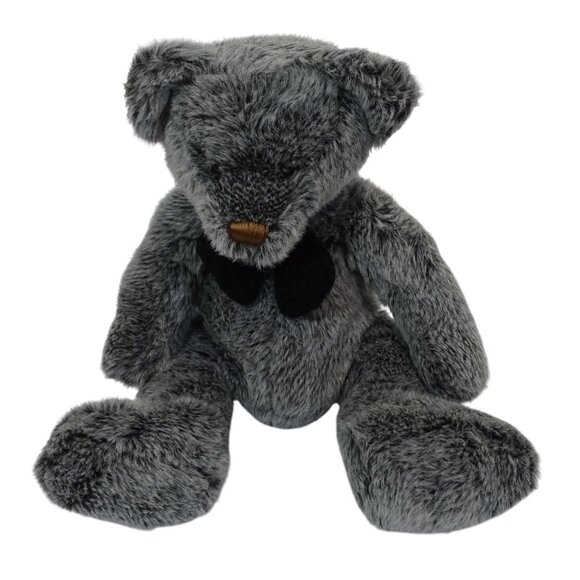 Funny Kids Gray Plush Teddy Bear Stuffed Animal Toy Shelf Sitter Nursery - Picture 1 of 8